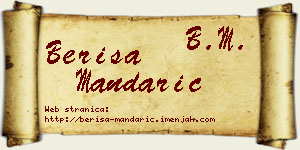 Beriša Mandarić vizit kartica